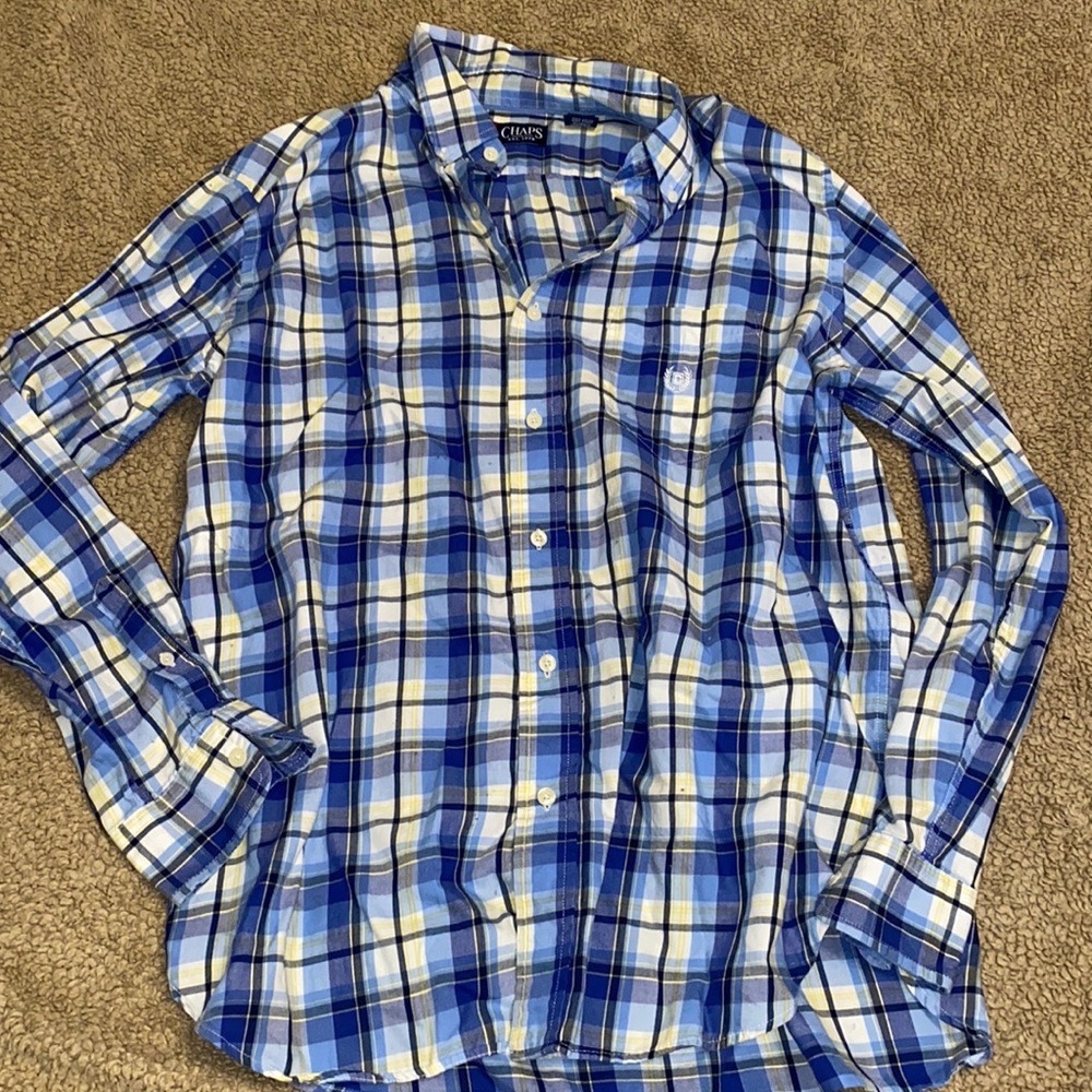 Men’s Chaps Cotton Button Down Shirt Large